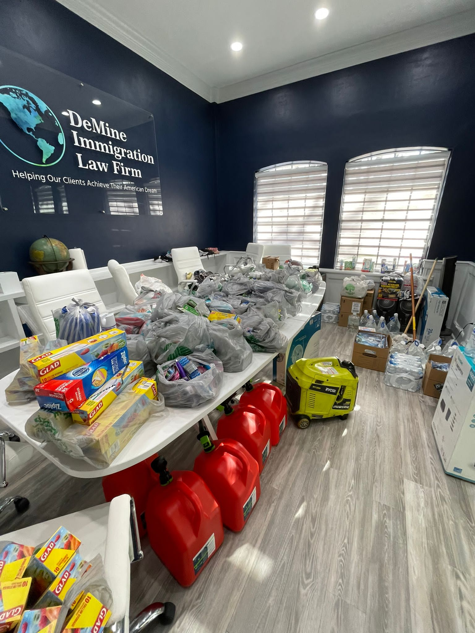 Donated Items for Hurricane Ian Relief DeMine Immigration Law Firm